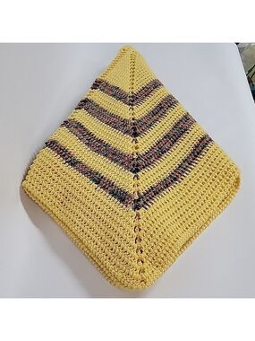 Handmade Crocheted 9-Pointed Star Afghan/Blanket, 72" Across (Point to Point)